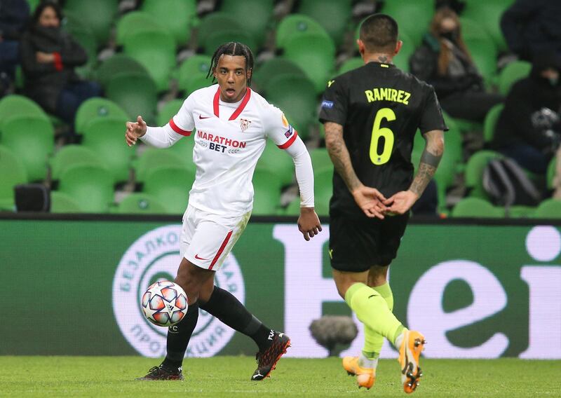 Jules Kounde 5 – The 22-year-old may be highly rated at Sevilla, but on this evidence, he still has a lot to learn. AP Photo