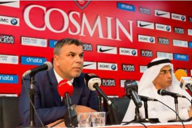 Cosmin Olarolu, the new coach at Al Ahli football club, Dubai. Duncan Chard for the National