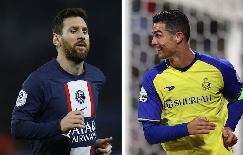 Photo composite: Lionel Messi and Cristiano Ronaldo. Photo: Reuters / AFP