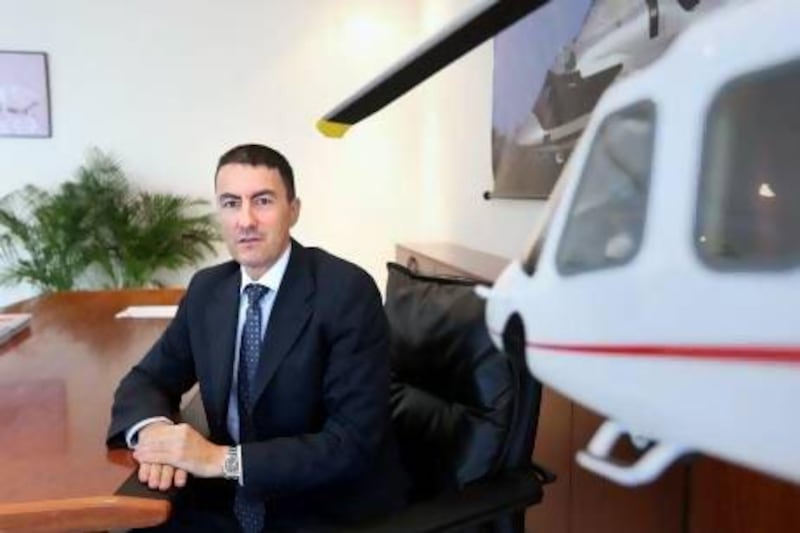 Ciao Mussolini heads the Middle East business of the defence contractor Finmeccanica, which builds everything from helicopters to training jets, trains to satellites. Fatima Al Marzooqi / The National