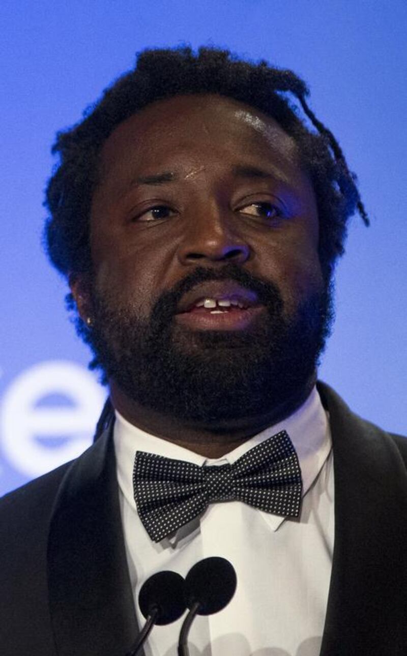 Jamaican author Marlon James addresses the audience after being awarded the 2015 Man Booker Prize for Fiction award. Neil Hall / AFP Photo