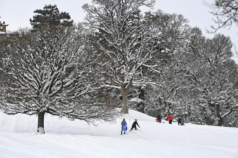The "Beast from the East" in Balloch, Scotland. Jeff J Mitchell / Getty Images