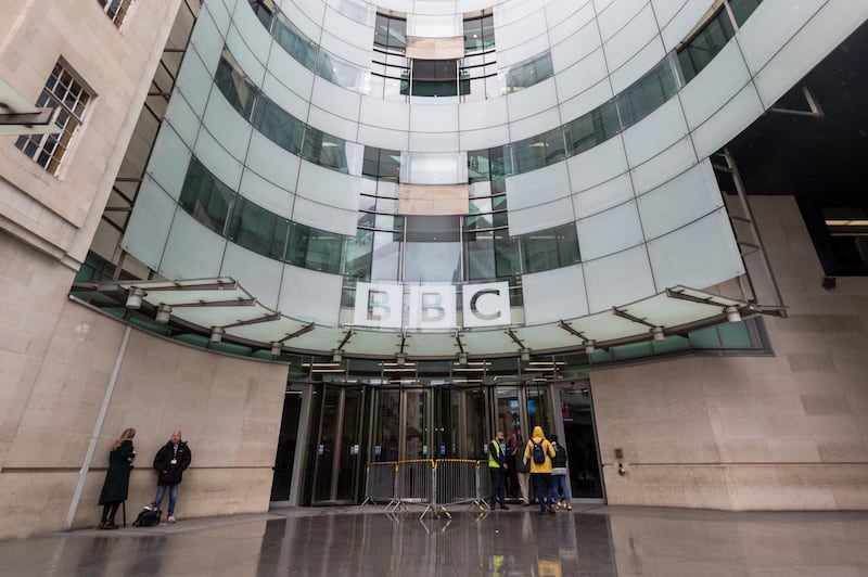 epa09217543 A view of the BBC Broadcasting House offices in London, Britain, 21 May 2021. Media reports that an independent inquiry has found Martin Bashir faked documents for his 1995 BBC interview with Diana, the Princess of Wales.  EPA/VICKIE FLORES