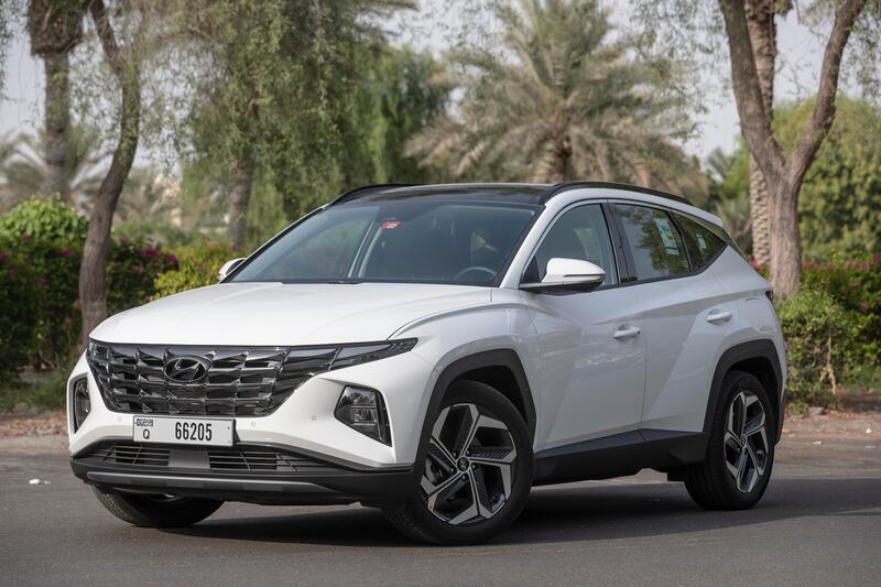 Pricing for the fourth-generation Hyundai Tucson starts at Dh83,900 for the entry model, rising to Dh129,900 for the fully loaded Premium 2.5 AWD flagship, seen here. Photos: Antonie Robertson / The National