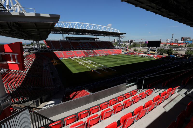 The BMO Field stadium in Toronto, Canada, will host six matches at the 2026 Fifa World Cup. Reuters