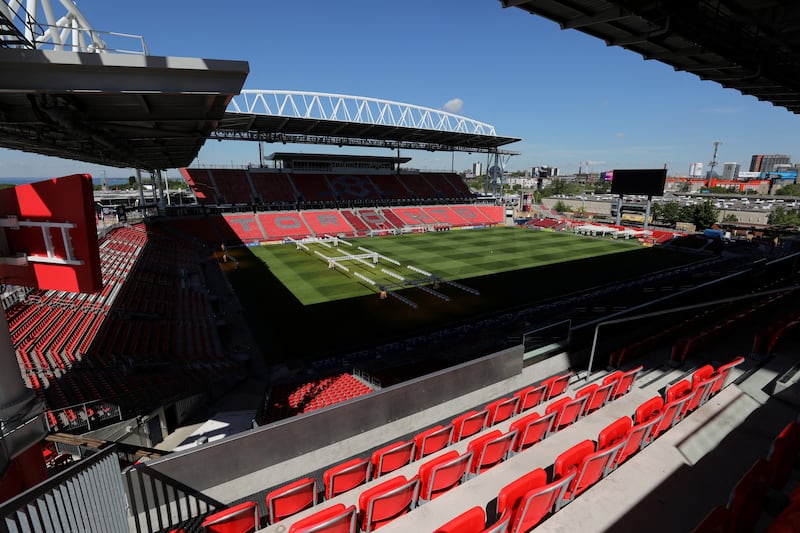 The BMO Field stadium in Toronto, Canada, will host six matches at the 2026 Fifa World Cup. Reuters