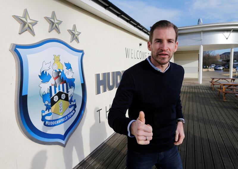 Soccer Football - Premier League - Huddersfield Town manager Jan Siewert Press Conference - Canalside Sports Complex, Huddersfield, Britain - January 22, 2019   Huddersfield Town manager Jan Siewert poses for a photo after the press conference   Action Images via Reuters/Ed Sykes