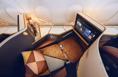Seats convert to lie-flat beds that are over 2 metres long. Photo: Etihad