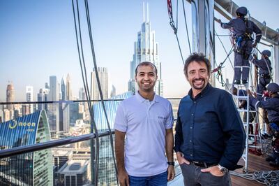 Richard Hammond with Bashar Kassab, Senior Director Facilities Management at Burj Khalifa, Dubai.