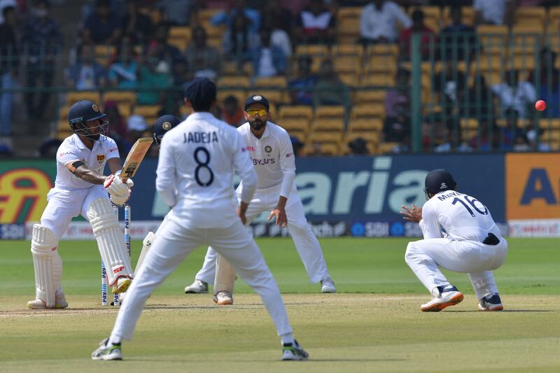 Sri Lanka's Kusal Mendis plays a shot on his way to 54 off 60 balls. AFP