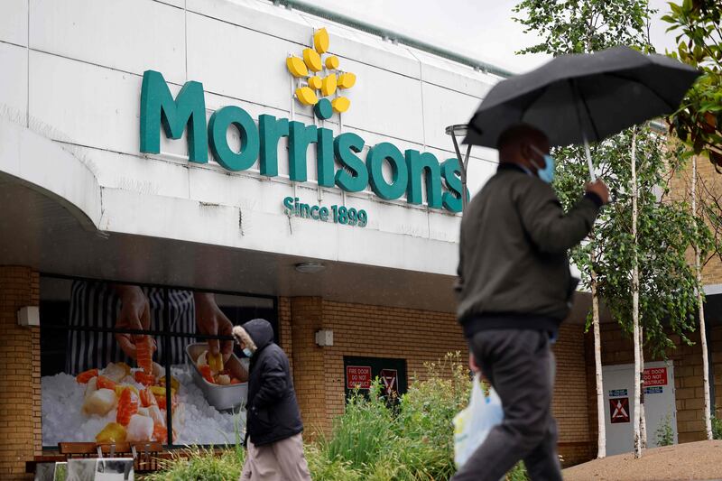 A Morrisons supermarket in Stratford, east London. The supermarket's board confirmed its support for a revised offer from Fortress Investment Group. AFP