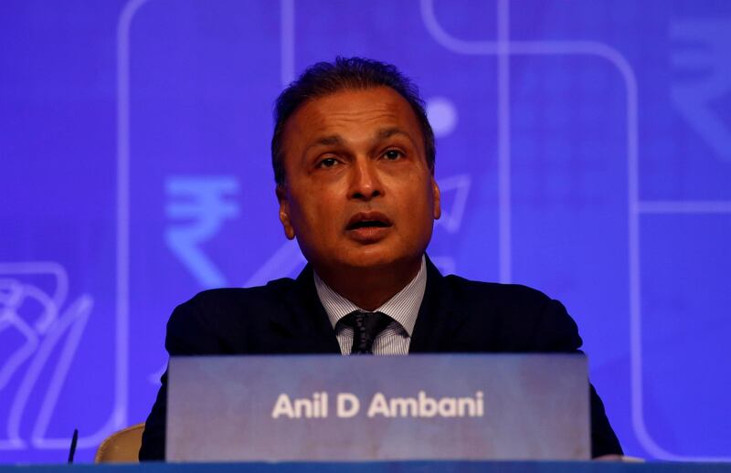 FILE PHOTO: Anil Ambani, chairman of the Reliance Anil Dhirubhai Ambani Group, addresses shareholders during the company's annual general meeting in Mumbai, India, September 18, 2018. REUTERS/Francis Mascarenhas/File Photo