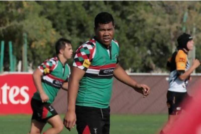 Iziq Foa’i, a teenager from Abu Dhabi, has sparked interest from the London Quins. Jeffrey E Biteng / The National