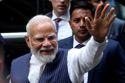 Indian Prime Minister Narendra Modi arrived in New York City on Tuesday. Reuters