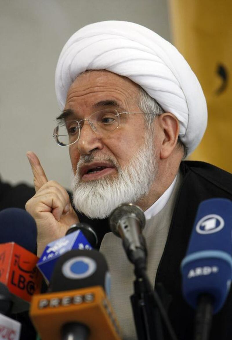 Mehdi Karrubi was detained for three years at a safe house for orchestrating anti-government protests in 2009. Behrouz Mehri / AFP