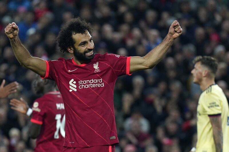 11. After three games without a goal, Salah is back on the scoresheet in the 4-0 demolition of Arsenal in the Premier League on November 20. EPA