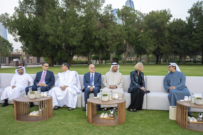 The reception was held at Emirates Palace in Abu Dhabi