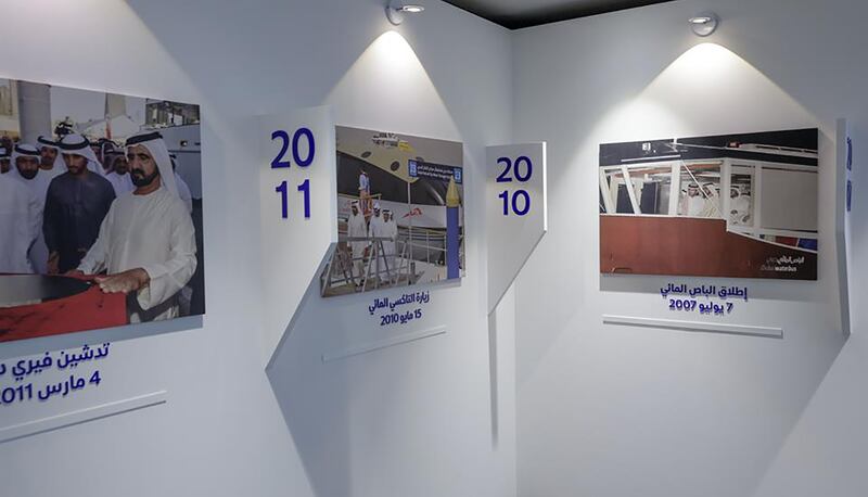 Photographs on display at the Marine Office in Dubai, where Sheikh Hamdan has approved the Dubai Marine Transport Master Plan 2030. Photo: Dubai Media Office