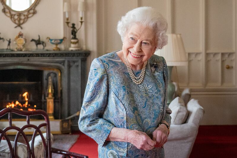 Queen Elizabeth II at Windsor Castle on April 28. Getty