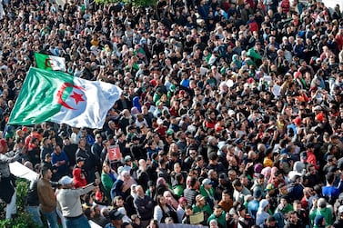 Algerian protesters take part in an anti-government demonstration during the presidential election in the capital Algiers on December 12, 2019. AFP