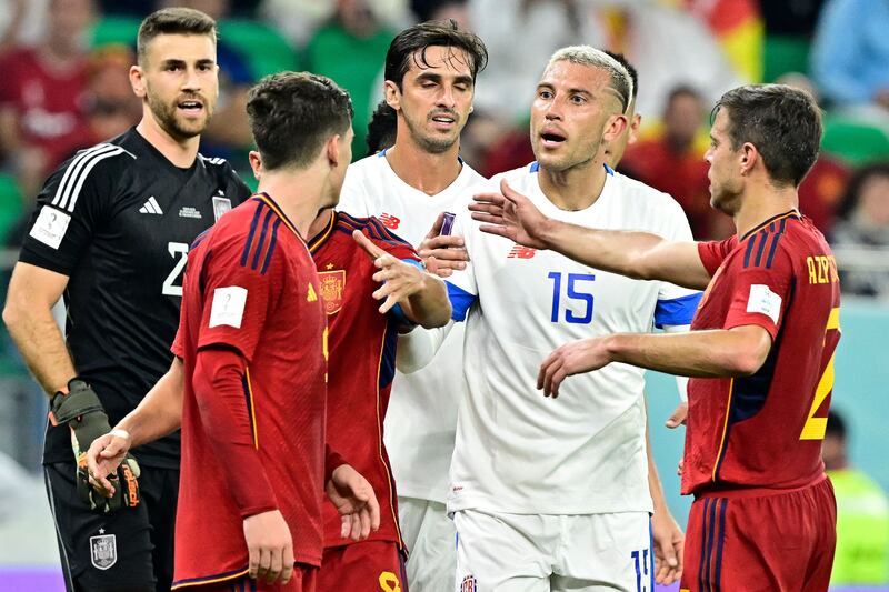 Francisco Calvo - 2. It wasn’t clear what Calvo was doing for the fourth goal conceded as he made an initial block before showing a lack of intensity to react to the second ball. A moment that summed up Costa Rica’s defensive display. AFP