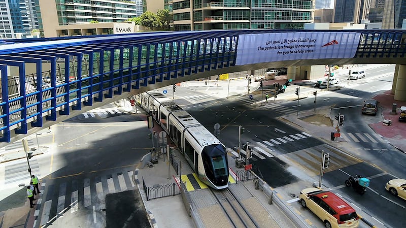 The footbridge means pedestrians will not have to wait at red lights in the heat. Courtesy: RTA