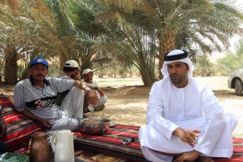 ABU DHABI - 11MAY2011 - Salem Muthaib at his farm in Liwa in Abu Dhabi. Ravindranath K / The National
