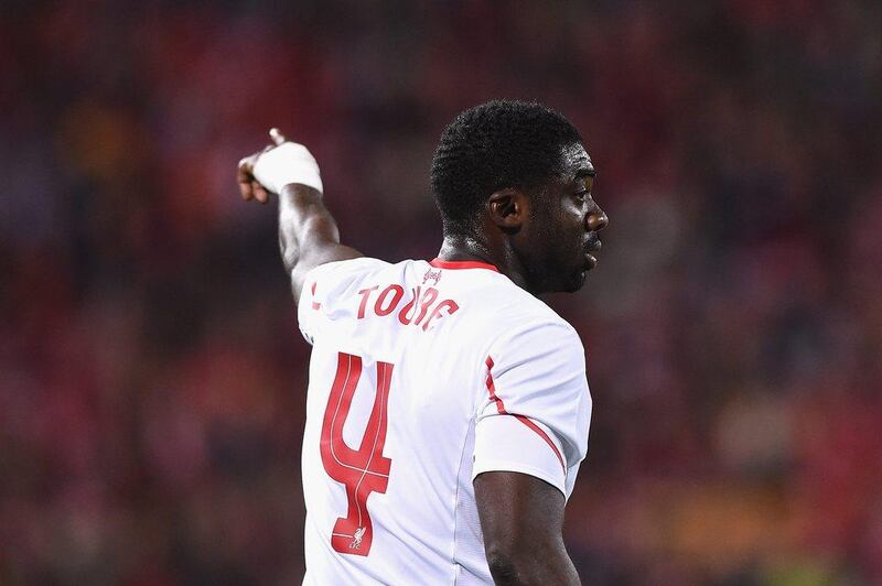 Kolo Toure of Liverpool directs teammates during their friendly against Brisbane Roar on Friday. Matt Roberts / Getty Images