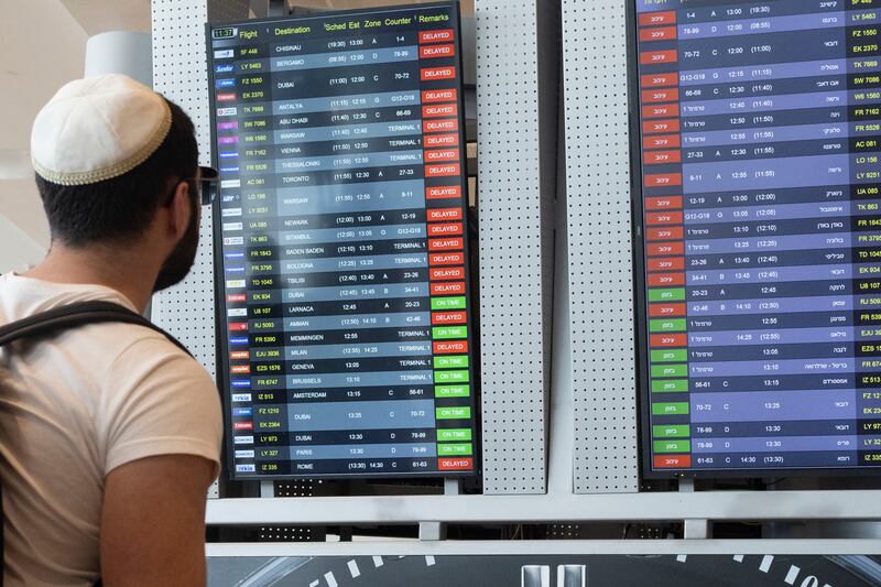 Flights out of Israel's international airport have been grounded following strike call from the country's largest trade union group. AP