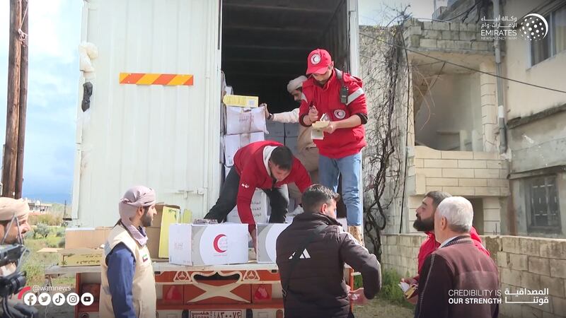 The UAE is distributing iftar meals to people affected by earthquake in Syria