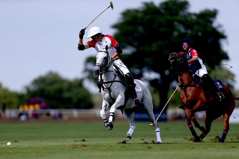 Tommy Beresford of Flannels England and Jeff Hall of the USA during the Westchester Cup. Jordan Mansfield / Getty Images
