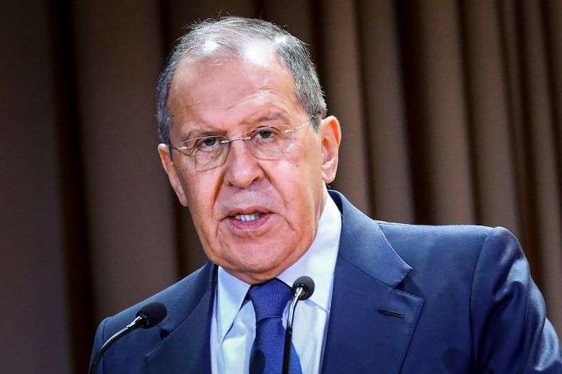 Russian Foreign Minister Sergey Lavrov said Nato was not interested in dialogue 'and work as equals'. AP