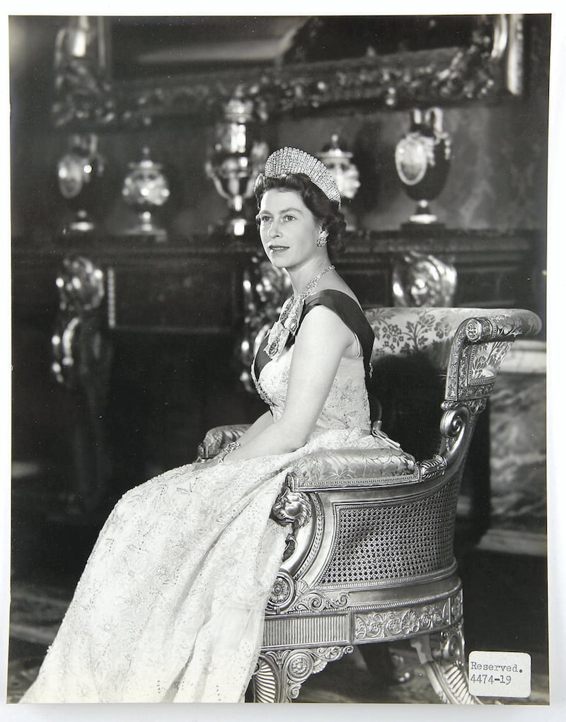 Queen Elizabeth poses in a photograph by Anthony Buckley, taken in 1961. Anthony Buckley & Constantine Ltd