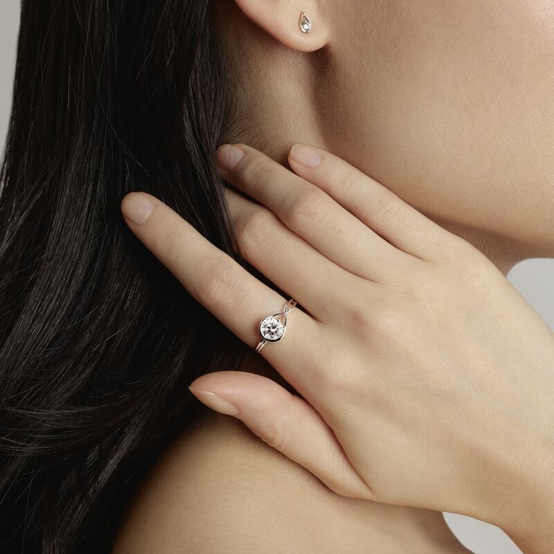 Pandora Brilliance ring with a lab-created 0.50-carat diamond; $600. Photo: Pandora