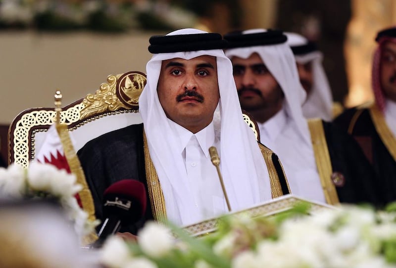 Qatar's Emir Sheikh Tamim bin Hamad Al-Thani during a Gulf Cooperation Council summit in Doha. Osama Faisal / AP