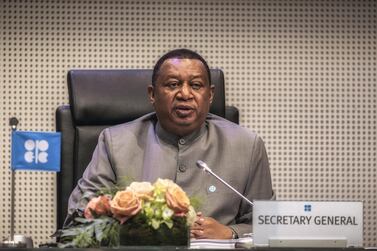 Opec secretary general Mohammed Barkindo said Opec+ is taking a 'flexible' approach to market corrections. Credit: Opec