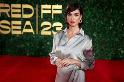 Spanish actress Paz Vega arrives for the opening of the Red Sea International Film Festival in Jeddah. AFP