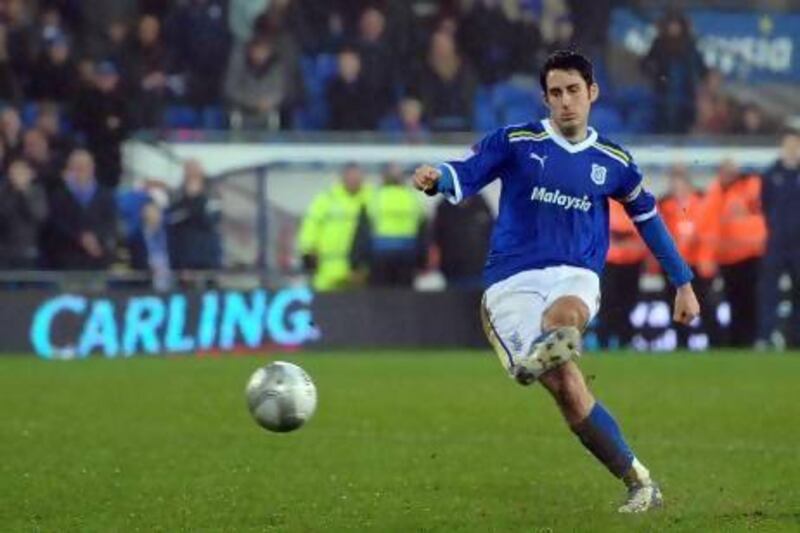 Peter Whittingham and his Cardiff City teammates will open the season with West Ham United. Paul Ellis / AFP