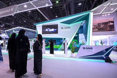 The Saudi Arabian Military Industries' stand at Idex 2021. Victor Besa / The National
