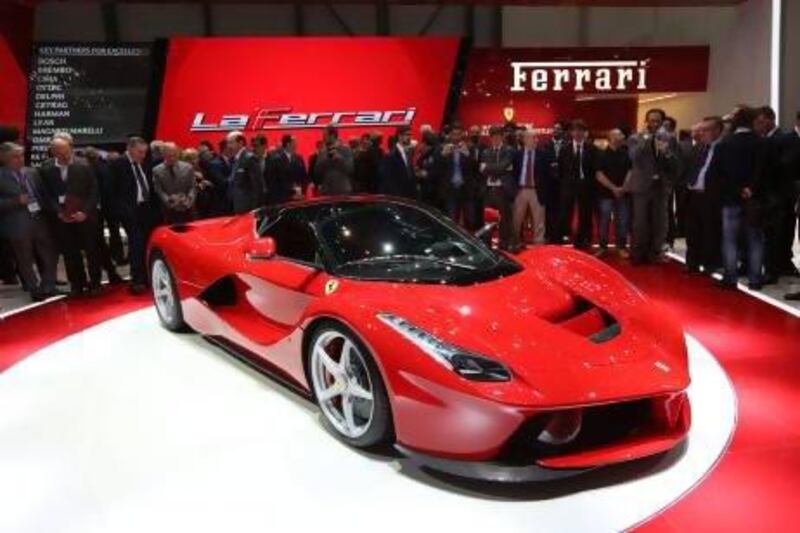 The new Ferrari LaFerrari stole the show despite stiff competition. Chris Ratcliffe /Bloomberg