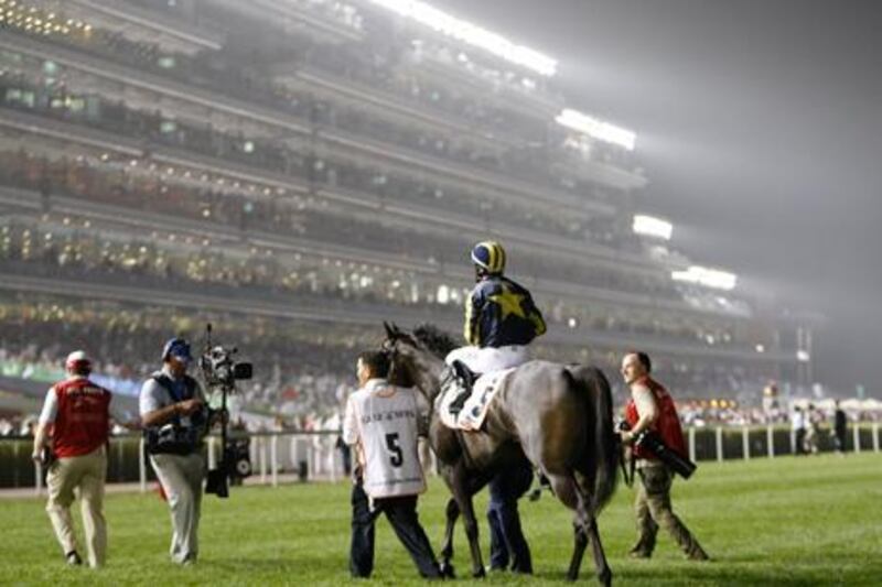 A number of stalled projects surrounding the Meydan race track are springing back to life. Mike Young / The National?