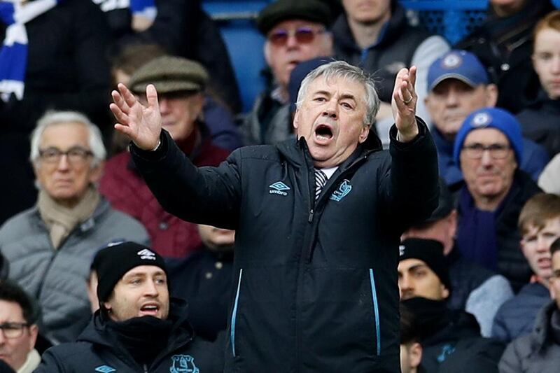 Everton manager Carlo Ancelotti. Reuters