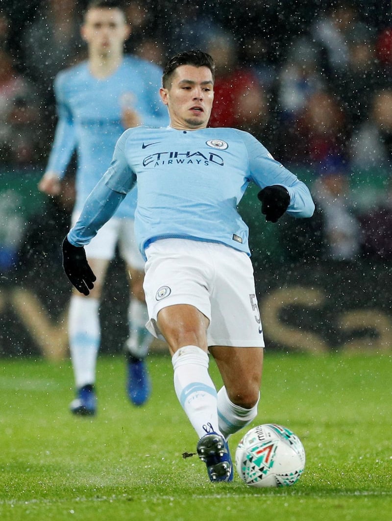 Manchester City's attacking midfielder Brahim Diaz in action. Reuters