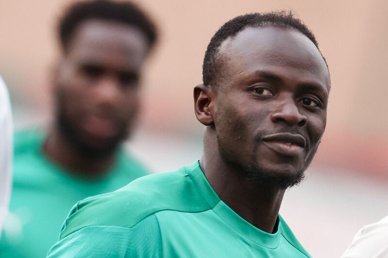 Senegal's forward Sadio Mane attends a training session at the Omnisports Ahmadou Ahidjo stadium in Yaounde on February 1, 2022, on the eve of the 2021 Africa Cup of Nations (CAN) semi-final against Burkina Faso. AFP