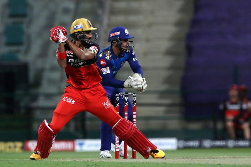 Devdutt Padikkal of the Royal Challengers Bangalore plays a shot during match 48 of season 13 of the Dream 11 Indian Premier League (IPL) between the Mumbai Indians and the Royal Challengers Bangalore at the Sheikh Zayed Stadium, Abu Dhabi  in the United Arab Emirates on the 28th October 2020.  Photo by: Pankaj Nangia  / Sportzpics for BCCI