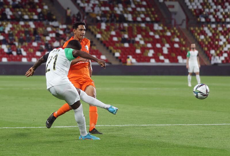 Al Jazira's Abdoulay Diaby scores their fourth goal. Reuters