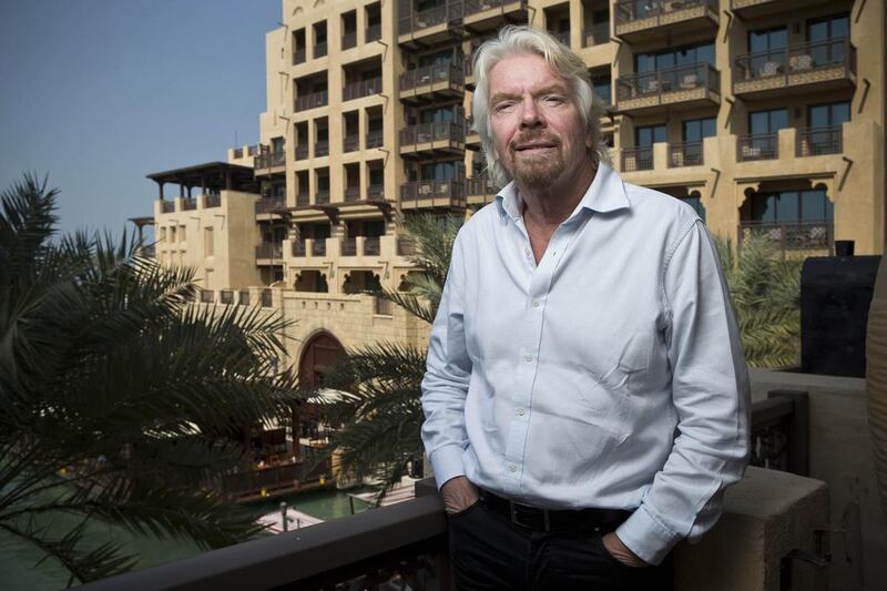 Sir Richard Branson said he was in discussions with Abu Dhabi entities on the cruise liner project. Antonie Robertson / The National