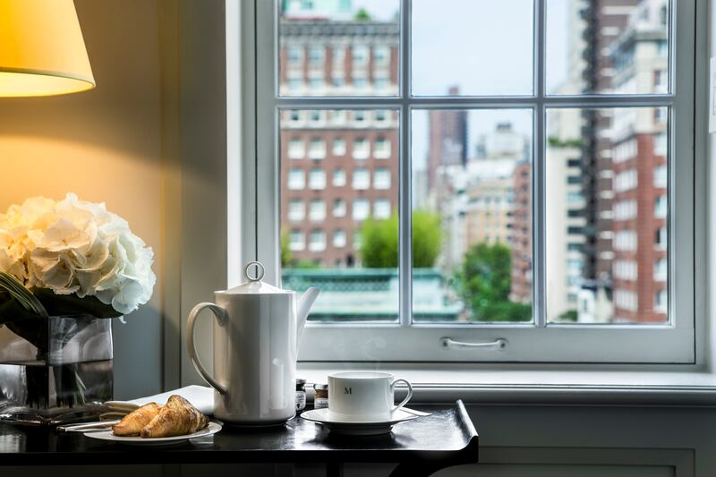 A morning coffee with a view of the Upper East Side.