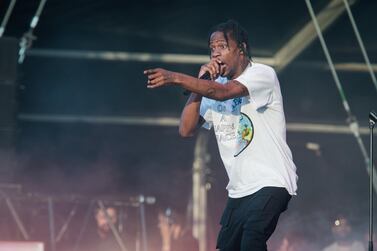 Travis Scott has cancelled his appearance at the Abu Dhabi F1. Getty Images