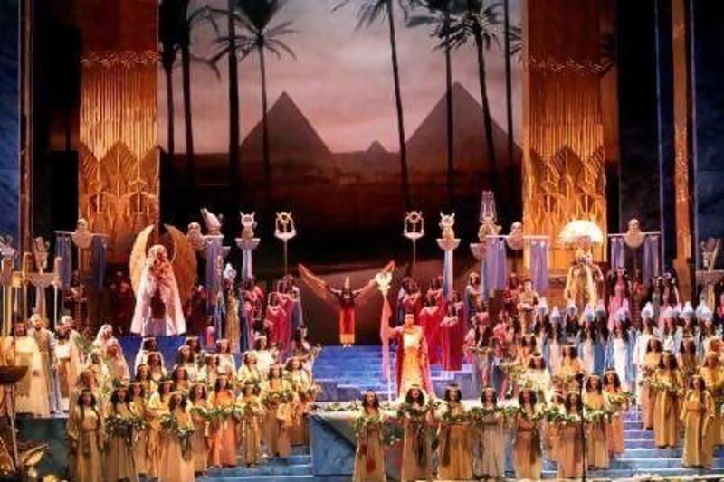 Verdi's Aida is performed on stage. Courtesy Royal Opera House Muscat